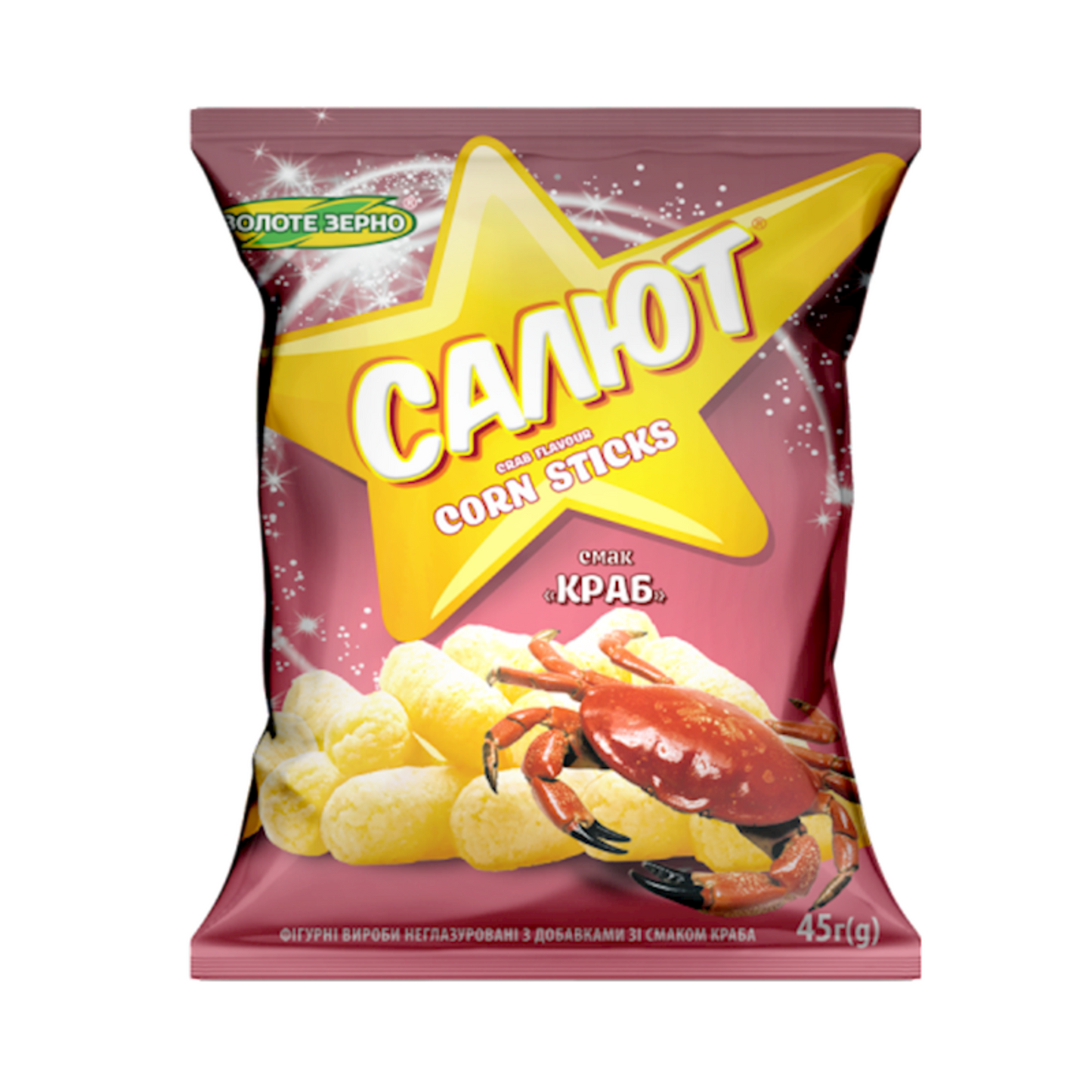 ZOLOTE ZERNO Salute Corn Sticks with Krab, 45g