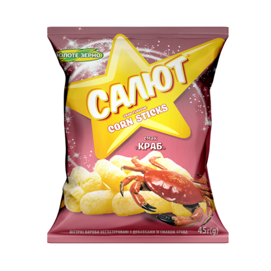 ZOLOTE ZERNO Salute Corn Sticks with Krab, 45g