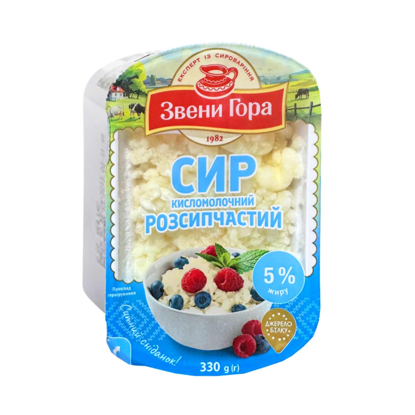 ZVENI GORA Farmer Cheese Rassypchaty 5%, 330g