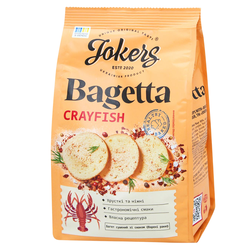 JOKERS Bagetta Bread Snacks with Crayfish Flavor, 75g