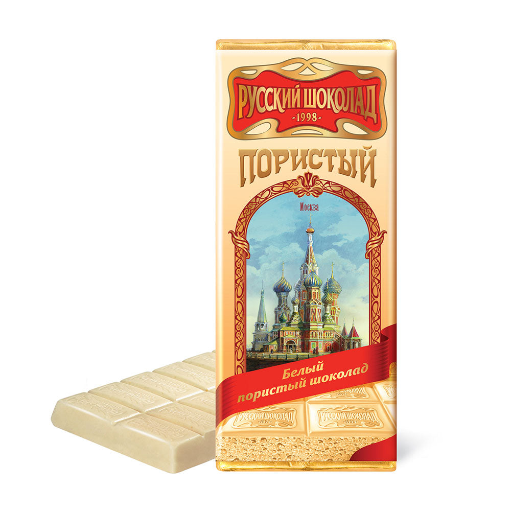 РУССКИЙ ШОКОЛАД Белый пористый, 90г