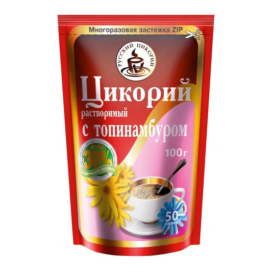 RUSSKI TSIKORY Instant Chicory Powder with Topinambur, 100g